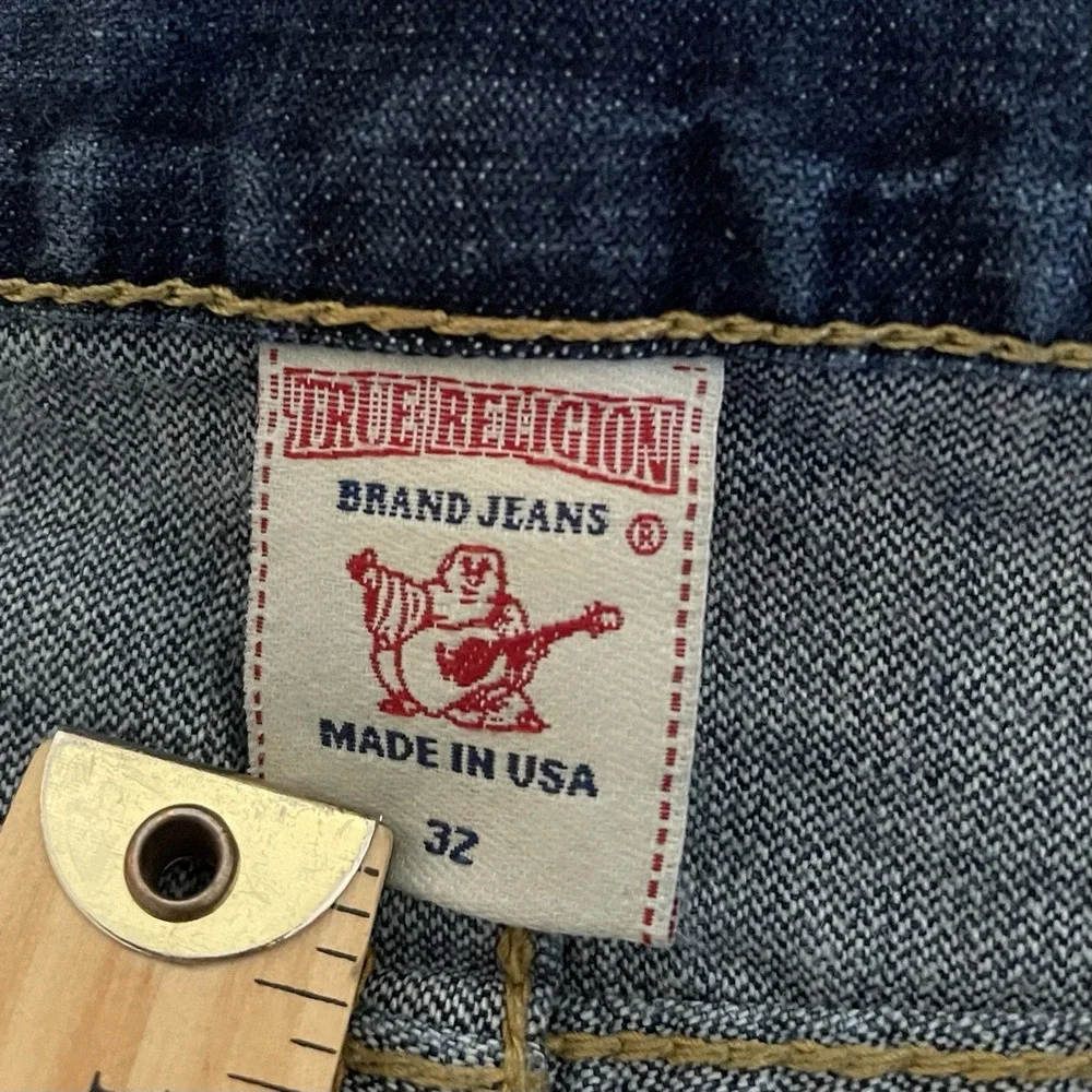 Vtg True Religion Jeans Men 32X28 Ricky Bootcut Denim Flap‎ Pockets Made in USA